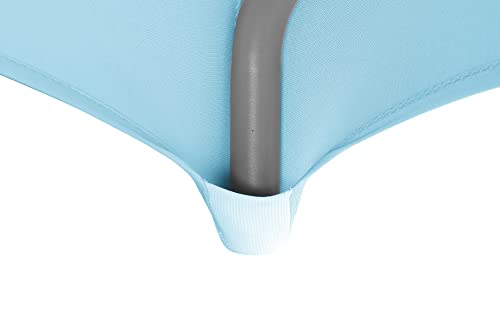 LZY Spandex Table Covers 6FT x 6FT, 2 Count, Rectangular, Bluemist, Solid, Elegant, Stretchable (4-way), Cocktail & Wedding, Perfect for Special Events - color: Bluemist, size: 6 Feet - 2 Pack