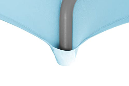 LZY Spandex Table Covers 6FT x 6FT, 2 Count, Rectangular, Bluemist, Solid, Elegant, Stretchable (4-way), Cocktail & Wedding, Perfect for Special Events - color: Bluemist, size: 6 Feet - 2 Pack