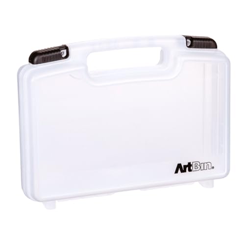 ArtBin 6977AB 12 inch Quick View Deep Base Carrying Case, Portable Art & Craft Organizer with Handle, [1] Plastic Storage Case, Translucent - size: 12 inch - Deep