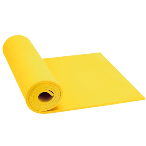Do²ping Yellow Eva Foam Sheets roll, 2mm eva Craft Foam 49''x13.5'' High Density 86kg/m3 for Cosplay - color: Yellow, size: Thickness 2mm