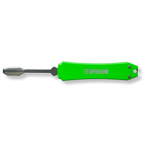 Terporium Retractable Wax Carving Tool (Single) | Stainless Steel Precision Tip Portable Pocket Tool with Green Handle | Perfect for Wax Carving & Sculpting On-The-Go - color: Green