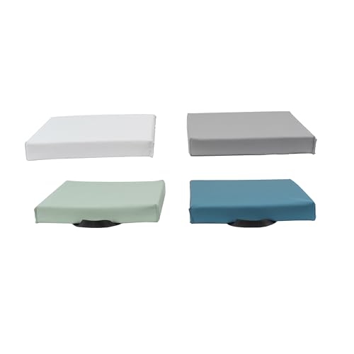 FDP SoftScape 12 inch Square Toddler Floor Cushions with Handles Flexible Seating for Daycare, Preschool, Playroom 1.5 inch Deluxe Foam (4-Piece) - Glacier - color: Glacier