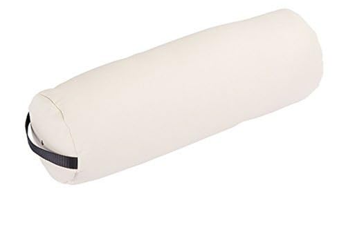 EARTHLITE Bolster Pillow Fluffy – Durable Massage Bolster, 100% PU Upholstery incl. Strap Handle/Professional Quality for Massage Tables/Back Pain Relief - color: Vanilla Creme