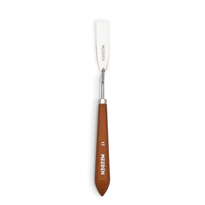 MEEDEN Artist Mixing Scraper Knife: 9.37" Flexible Stainless Steel Palette Painting Knife with Wooden Handle for Art Crafts, Cake Decorating, #17 - style: #17