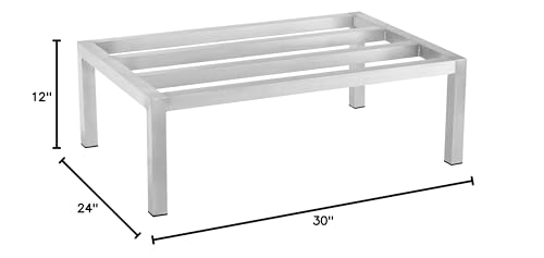 CenPro Commercial NSF Aluminum Dunnage Rack - 1,500 lb. Weight Capacity - 30"x24"x12" (28W-138) - size: 30x24x12"