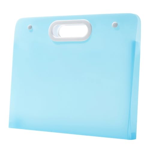 Sohynca Plastic Art Portfolio, Large Art Portfolio with Handles,Waterproof Portfolio Folder for Artwork, Arts Storage Case for Drawing Sketch Photography Poster (Blue 22.44 x 17.32 inch) - size: Blue 22.44 x 17.32 inch