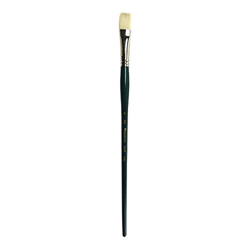 Princeton Ashley Flat Brush, Natural, Long Handle, Size 8, 1 Count
