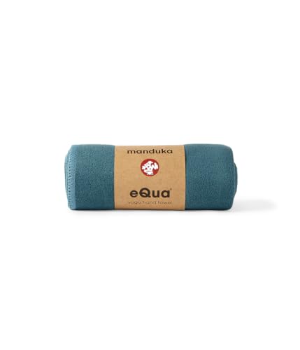 Manduka eQua Hand Towels - 16" | Rapid Moisture Activated Grip | Quick Drying, Soft Microfiber | Machine Washable | 16 x 24 inches | Sage Solid - color: Sage Solid, size: 16" x 24"