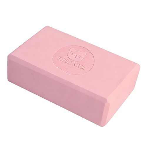 Premium Yoga Blocks - Non-Latex EVA Foam with Non-Slip Grip & Beveled Edges - Multiple Colors Available - Ideal for Yoga, Pilates, Meditation - Boost Stability, Balance and Deep Stretching - color: Pink