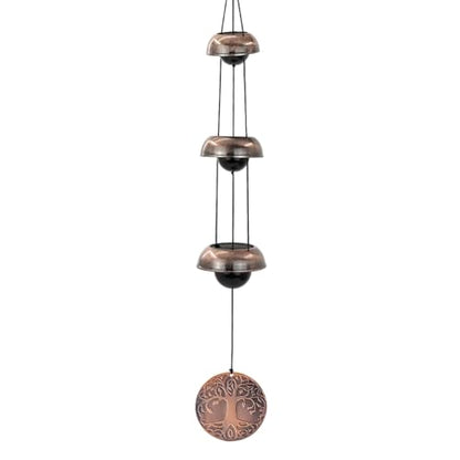 Tree of Life Bell Wind Chimes for Outside, Red Copper Temple - size: F-Tree