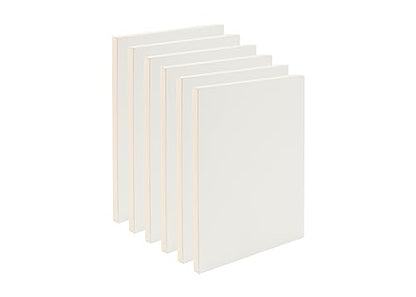 Da Vinci Pro Resist-Grip Coarse Textured Gesso Board, 8x10-6 Pack, 3/4" Depth Art Boards for Painting, White Acrylic Polymer with Quartz Sand, Warp-Resistant Cradled and Sealed MDF Panel