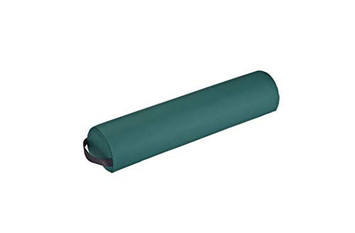 EarthLite Massage Bolster Pillow 3/4 Round – Durable, Easy to Clean 100% PU Upholstery incl. Strap Handle/Professional Quality CFC-Free/Back Pain Relief, Teal