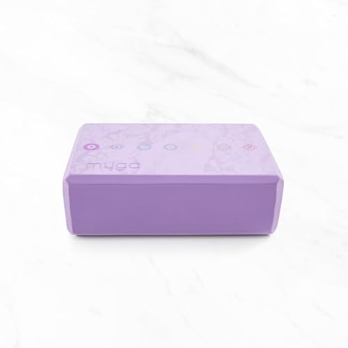 MYGA Yoga Block,Lightweight EVA Foam Yoga Brick,High Density Non-Slip Block for Yoga Poses, Pilates, Balance and Flexibility - color: Chakra, size: One Size