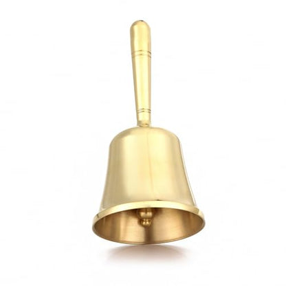 Homelavie Super Loud Solid Brass Hand Call Bell Dinner Bell (L) | Hand Bells for Seniors Bedside, Teacher Classroom Bell, Ringing Bell at Wedding, Tibetan Meditation Bells, Gift for Bedridden - size: Large