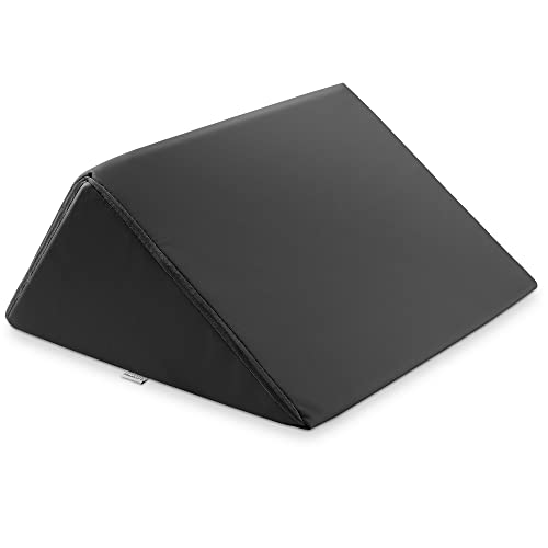Saloniture Triangle Wedge Massage Table Bolster Under-Knee Pillow, Extra Large - 19 x 12 x 20 x 15.5 Inch - Black - color: Black
