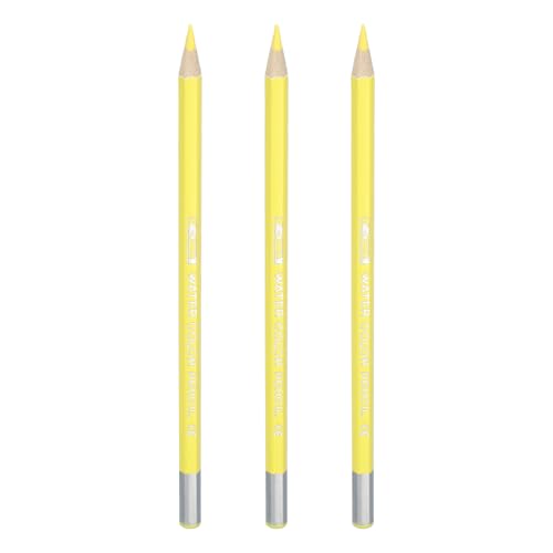PATIKIL Watercolor Pencils, Lemon Yellow Color Pencil Set Sketch Coloring Drawing Colored Pencils Bulk Artist Drawing Supplies for Adult Coloring Book Blending, 3 Pcs - color: Lemon Yellow