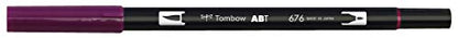Tombow Dual Brush Pen, ABT, No. 676 (AB-T676) - color: 676 Royal Purple