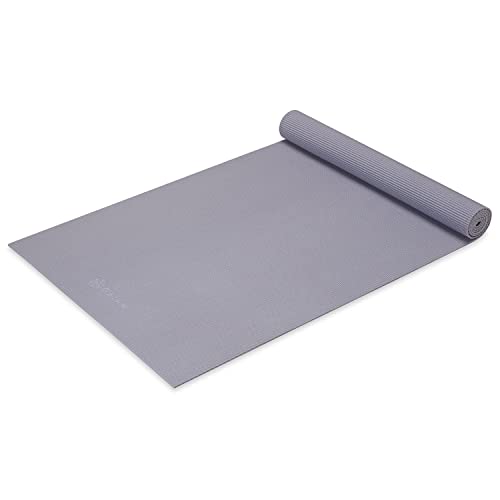 Gaiam Yoga Mat - Premium 5mm Solid Thick Non Slip Exercise & Fitness Mat for All Types of Yoga, Pilates & Floor Workouts (68" x 24" x 5mm) - color: Deep Thistle
