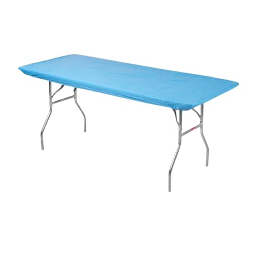 6' Rectangle Plastic Table Covers 30" x 72", Bundle of 5 (Light Blue) - color: Light Blue