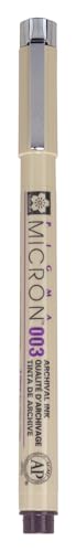 SAKURA Pigma Micron Fineliner Pen - 003 Black - 0.15 mm Archival Waterproof Ink