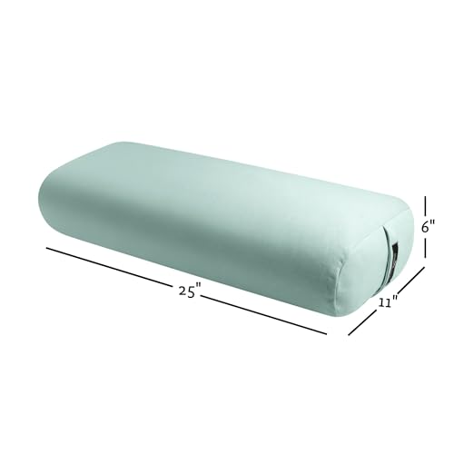 Hugger Mugger Standard Yoga Bolster - Firm, Supportive, Handmade, Durable - color: Rain