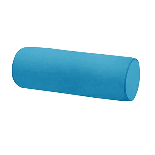 Neck Roll Pillowcases Velvet Cylindrical Pillow Covers 16"x6" with Hidden Zipper for House Home Decor Neck Roll Pillow Cervical Neck Roll Memory Pillow Cylinder Round Cushion (Lake Blue, 16x6) - color: Lake Blue