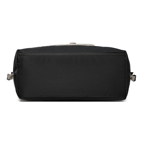 SUNNY BIRD Duffel with Utility Pouch, 40L Weekender Overnight Bag with Shoe Compartment for Travel and Sports (Grey and black) - color: Grey and black