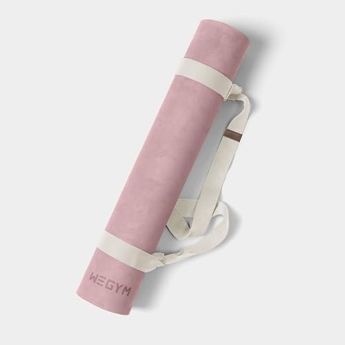 WeGym Yoga Mat, 4 mm Cushioned Non-Slip for Yoga, Pilates and Home Workouts - color: Rose Ombre, style: Suede