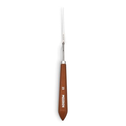MEEDEN Artist Paint Palette Knife: 9.88" Flexible Stainless Steel Art Pallet Scraper Knife with Wooden Handle for Oil Painting Accessories for Acrylic Gouache, Canvas, #23 - style: #23