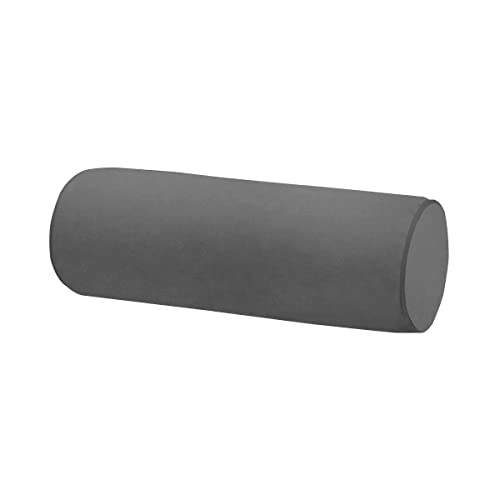 Neck Roll Pillowcases Velvet Cylindrical Pillow Covers 16"x6" with Hidden Zipper for House Home Decor Neck Roll Pillow Cervical Neck Roll Memory Pillow Cylinder Round Cushion (Dark Gray, 16x6) - color: Dark Gray