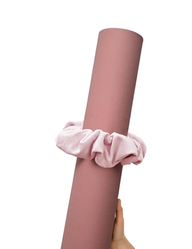 Yoga Mat Scrunchie Yoga Mat Strap Carrier Pilates Mat Holder | Holds Your Yoga Mat in Style, Adjustable & Stretchy Yoga Mat Band, Fits Most Standard Yoga Mats (mat not included),Yoga Gifts - color: Light Pink 02
