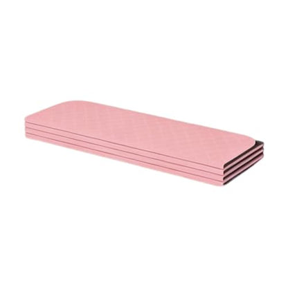 Yoga Mat, Foldable Exercise Mat, Portable FitnessMat, Thickened TPEmat for Yoga, Pilates, Stretching, Non Slip Cushion with 8mm Thick, Compact Design, 72x31 Inch - color: Pink