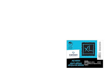 Canson - 100516254 XL Mixed Media Paper, 98 lb, 12 x 18 Inches, 100 Sheets, White - 1435468 - size: 12 x 18 Inches