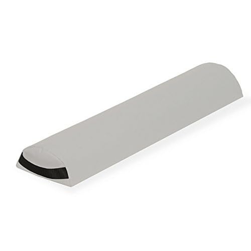 EARTHLITE Bolster Pillow Half Round – Durable Massage Bolster, 100% PU Upholstery incl. Strap Handle/Professional Quality for Massage Tables/Back Pain Relief - color: Sterling