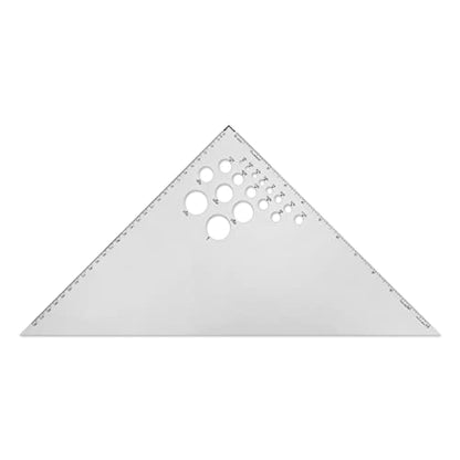 Alumicolor Aluminum 12 Inch Calibrated Drafting Triangle, 45/90 Degree