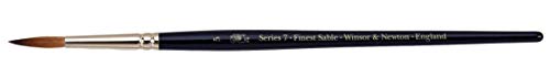 Winsor & Newton Series 7 Kolinsky Sable Brush, Round SH #5 | The World's Finest Watercolor Brush, Kolinsky Sable Hair, Rust-proof, Seamless Nickel Plated Ferrules, Hand-Made in England - size: #5, style: Round