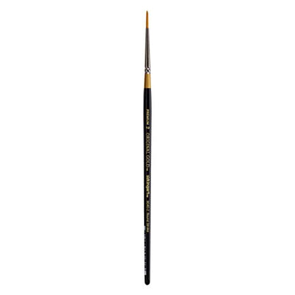 KingArt Original Gold 9040 Series, Premium Artist Brush, Golden TAKLON Round Stroke-Size: 2, 2 - size: 2