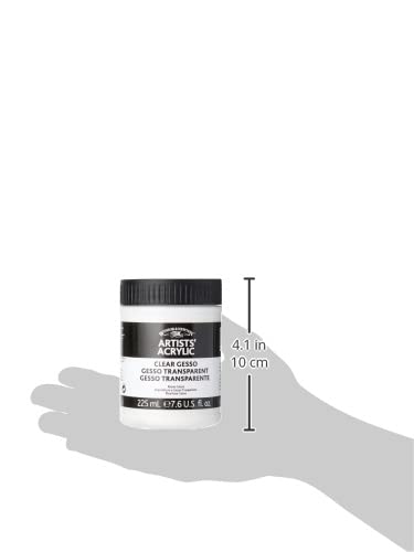 Winsor & Newton Professional Acrylic Medium, Clear Gesso, 225ml | Creates a clear textured ground that improves paint adhesion while preserving the natural color of your painting surface. - color: Clear Gesso, style: 225ml (7.6-oz)