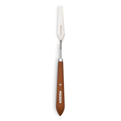 MEEDEN Artist Spatula Painting Knife: 9.92" Flexible Stainless Steel Art Pallet Mixing Knife with Wood Handle for Adults, Beginners, Students, #6 - style: #6