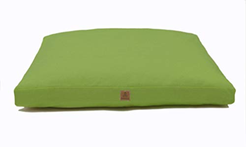 Zabuton Meditation Mat (36"×28"×2") Luxurious Meditation Cushion for Kneeling Sitting Large Floor Pillow Zafu/Bench-Washable Cotton Cover 100% Organic Cotton Filling (Green) - color: Green