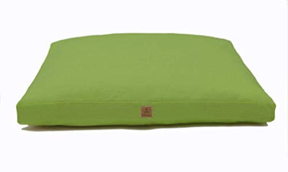 Zabuton Meditation Mat (36"×28"×2") Luxurious Meditation Cushion for Kneeling Sitting Large Floor Pillow Zafu/Bench-Washable Cotton Cover 100% Organic Cotton Filling (Green) - color: Green