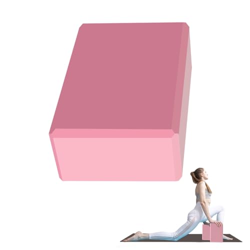 Yoga Block - Unsupported Latex Eva foam - Soft non slip surface with bevel for yoga, pilates, meditation - Yoga accessories for stability, balance and deep stretching - color: Pink