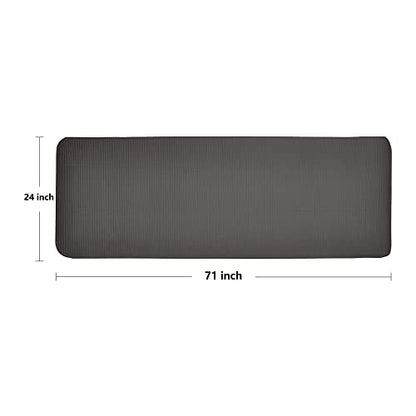 Fitvids All Purpose 1/2-Inch Extra Thick High Density Anti-Tear Exercise Yoga Mat and Knee Pad with Carrying Strap, Multiple Colors - color: Black