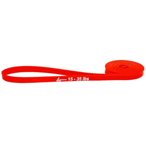 LEZER Resistance Bands - Pull Up Bands for Home Gym Fitness, Stretching, Physical Therapy & Training - Includes Instruction - color: 02 - Red