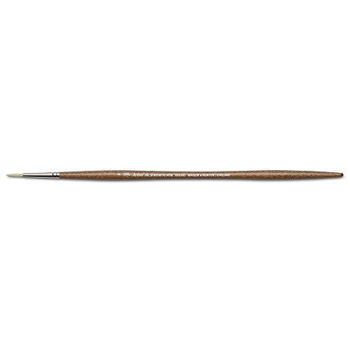 Winsor & Newton Artists' Oil Synthetic Brush, Round #2 | Synthetic Flagged Bristles, Excellent Color Carrying Capacity, Handmade in England, For Oil Paint - style: Round #2