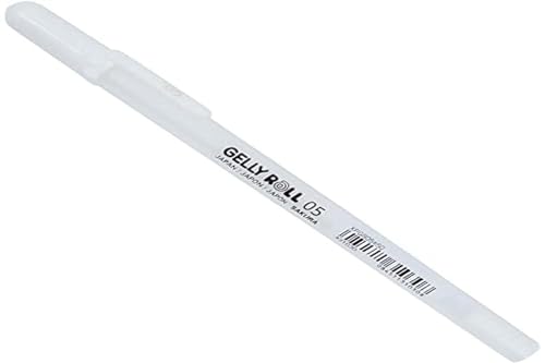 GEL GELLY ROLL PEN - SLIM 0.5MM - WHITE - PROFESSIONAL USE