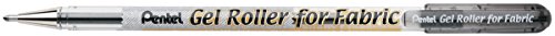 Pentel Gel Roller for Fabric, Bold 1.0 mm Tip, Permanent, Black Ink, 1 Pack (BN15BPA) - color: Black, size: 1 Count (Pack of 1)