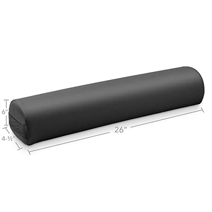 Saloniture 1.9cm(3/4인치) 원형 마사지 테이블 볼스터 무릎 아래 베개 패드 - 66 x 15.2 x 11.4cm(26 x 6 x 4- - color: 블랙.