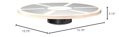 Amazon Basics Wood Wobble Balance Trainer Board, Slip Resistant, for Exercise and Core Strength