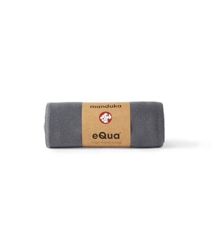 Manduka eQua Hand Towels - 16" | Rapid Moisture Activated Grip | Quick Drying, Soft Microfiber | Machine Washable | 16 x 24 inches | Thunder - color: Thunder, size: 16" x 24"